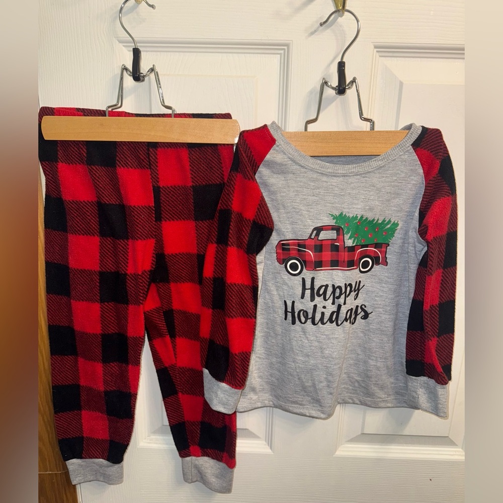Happy holidays pajama outfit 4T